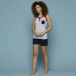 Pigiama canotta + pantaloncino in fresco cotone Kappa KWS24141