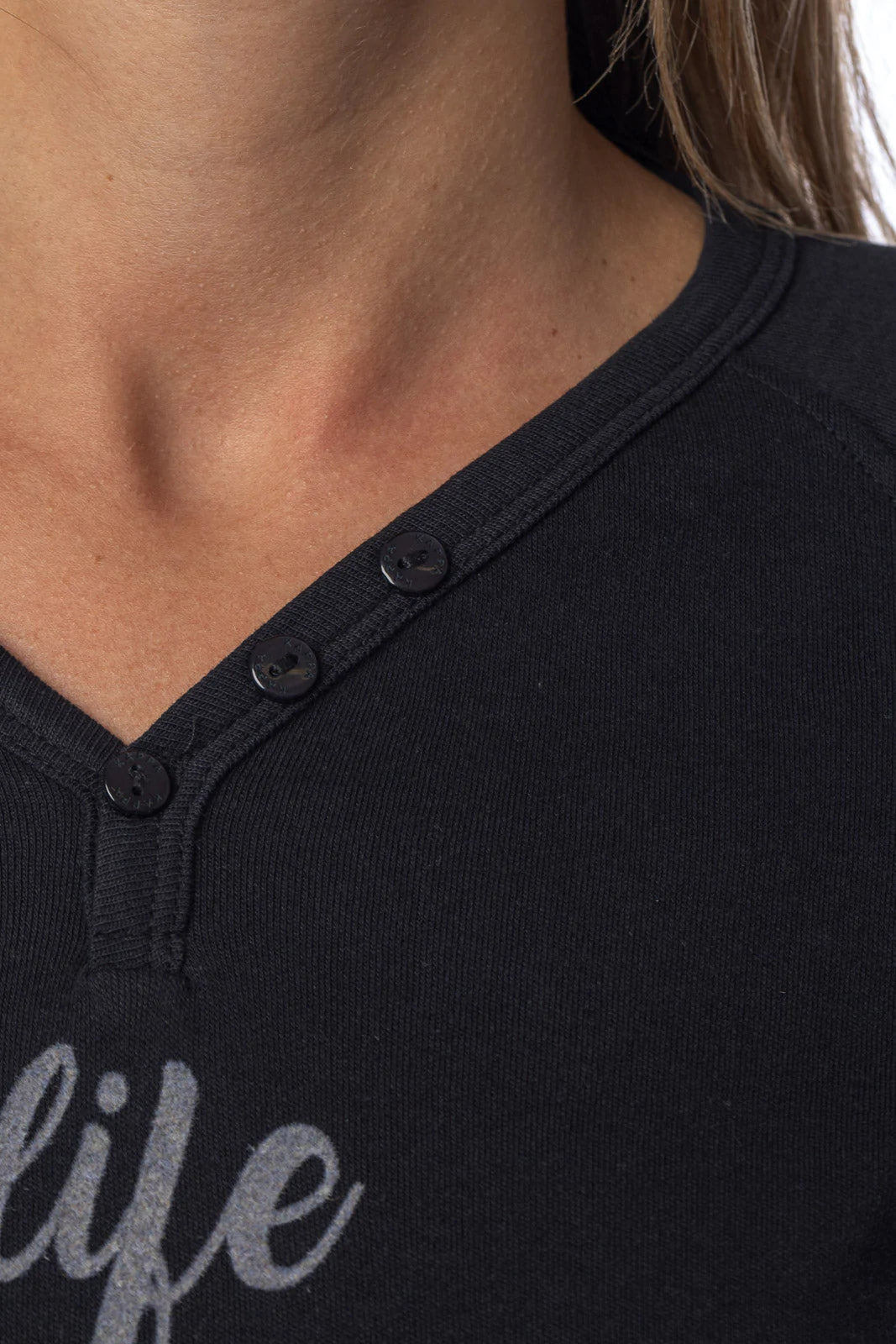 Pigiama Kappa donna nero caldo cotone modello sportivo KWW22209