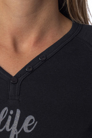 Pigiama Kappa donna nero caldo cotone modello sportivo KWW22209