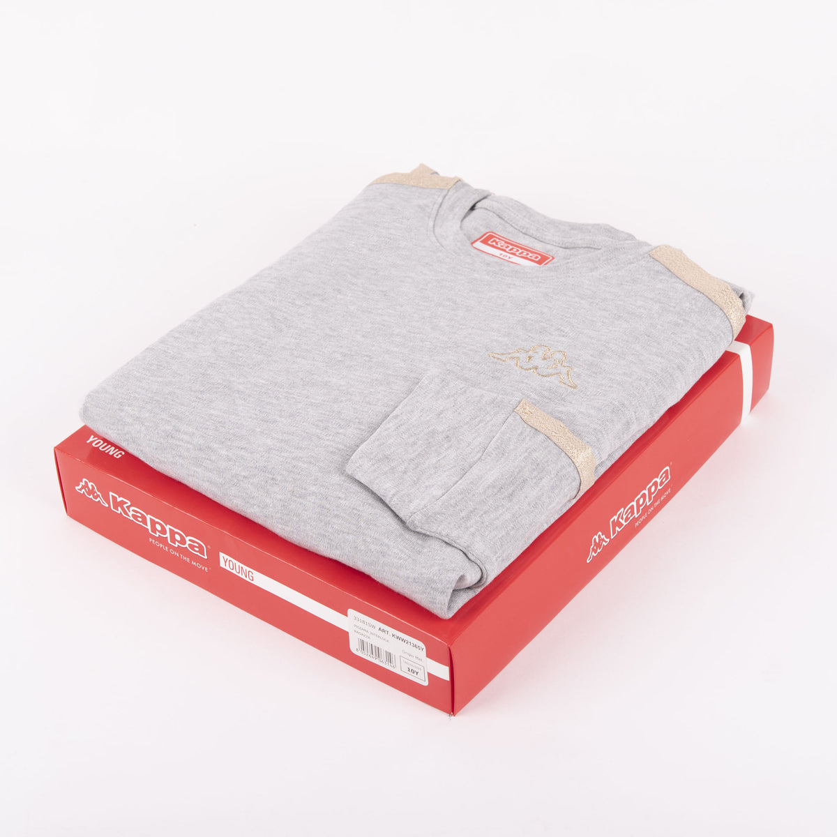 Pigiama bambina ragazza Kappa grigio oro argento 21365 caldo cotone