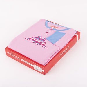 Pigiama donna caldo cotone Kappa 21373 rosa a righe