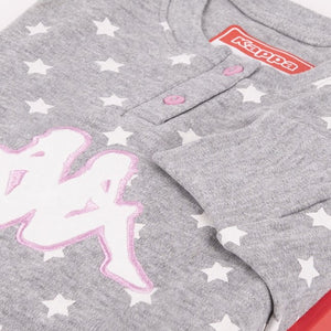 Pigiama bambina caldo cotone con stelle Kappa grigio 21382B