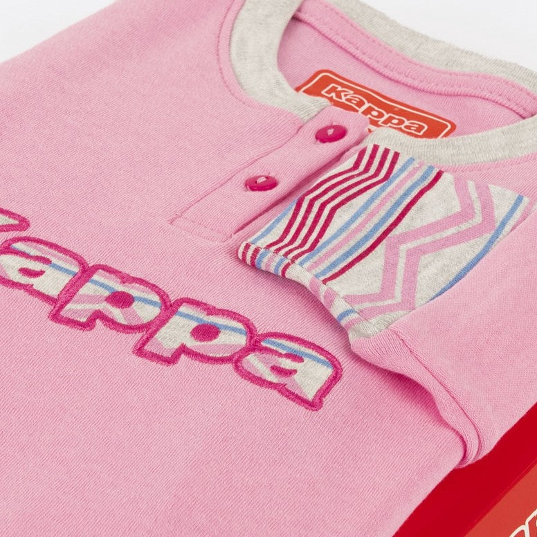 Pigiama bambina caldo cotone bimba Kappa fantasia 21384 rosa