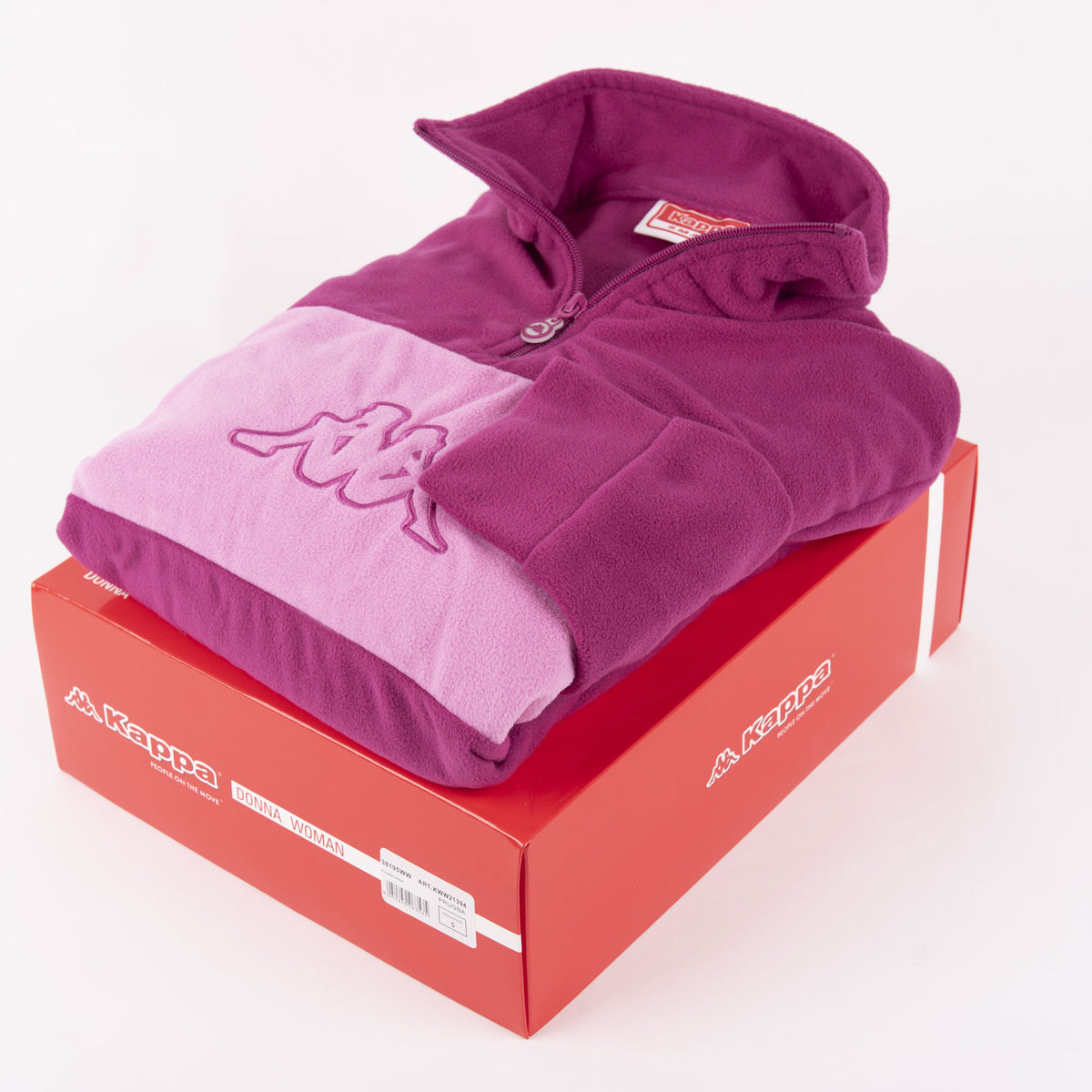 Pigiama donna invernale kappa 21394 prugna in pile