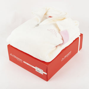 Pigiama donna coral caldissimo felpa mezza zip Kappa 21707 rosa panna 