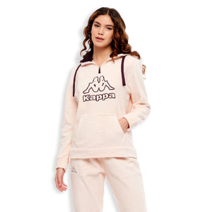 Pigiama donna coral caldissimo rosa con cappuccio Kappa 22267