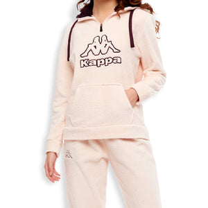 Pigiama ragazza coral caldissimo rosa con cappuccio Kappa 22267-Y
