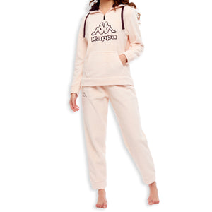 Pigiama ragazza coral caldissimo rosa con cappuccio Kappa 22267-Y