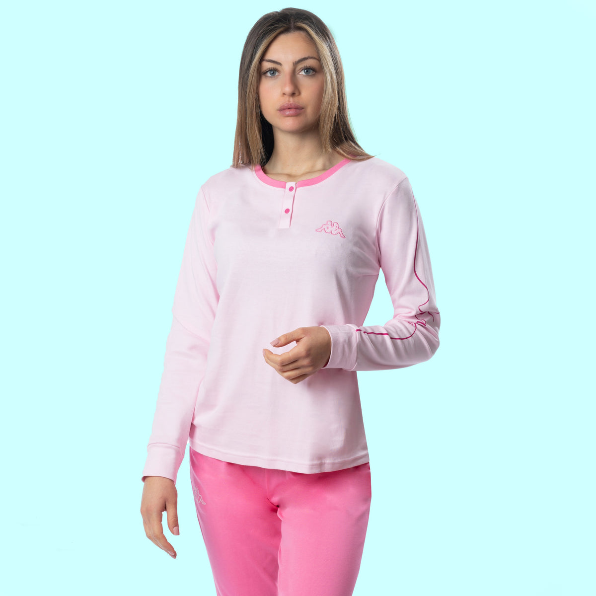 Pigiama donna invernale Kappa KWW 23004 in caldo cotone