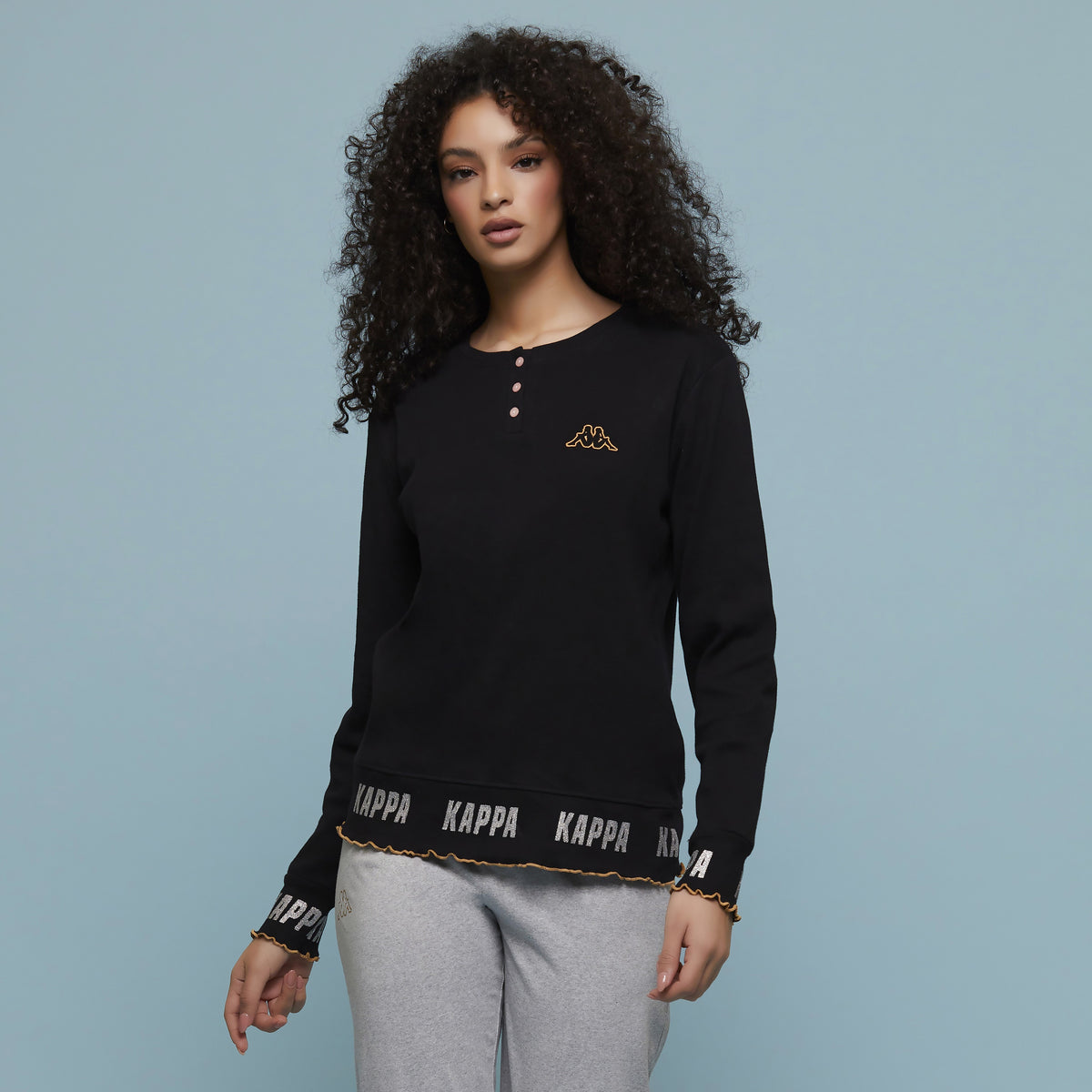 Pigiama donna caldo cotone smerlato Kappa KWW 23008 