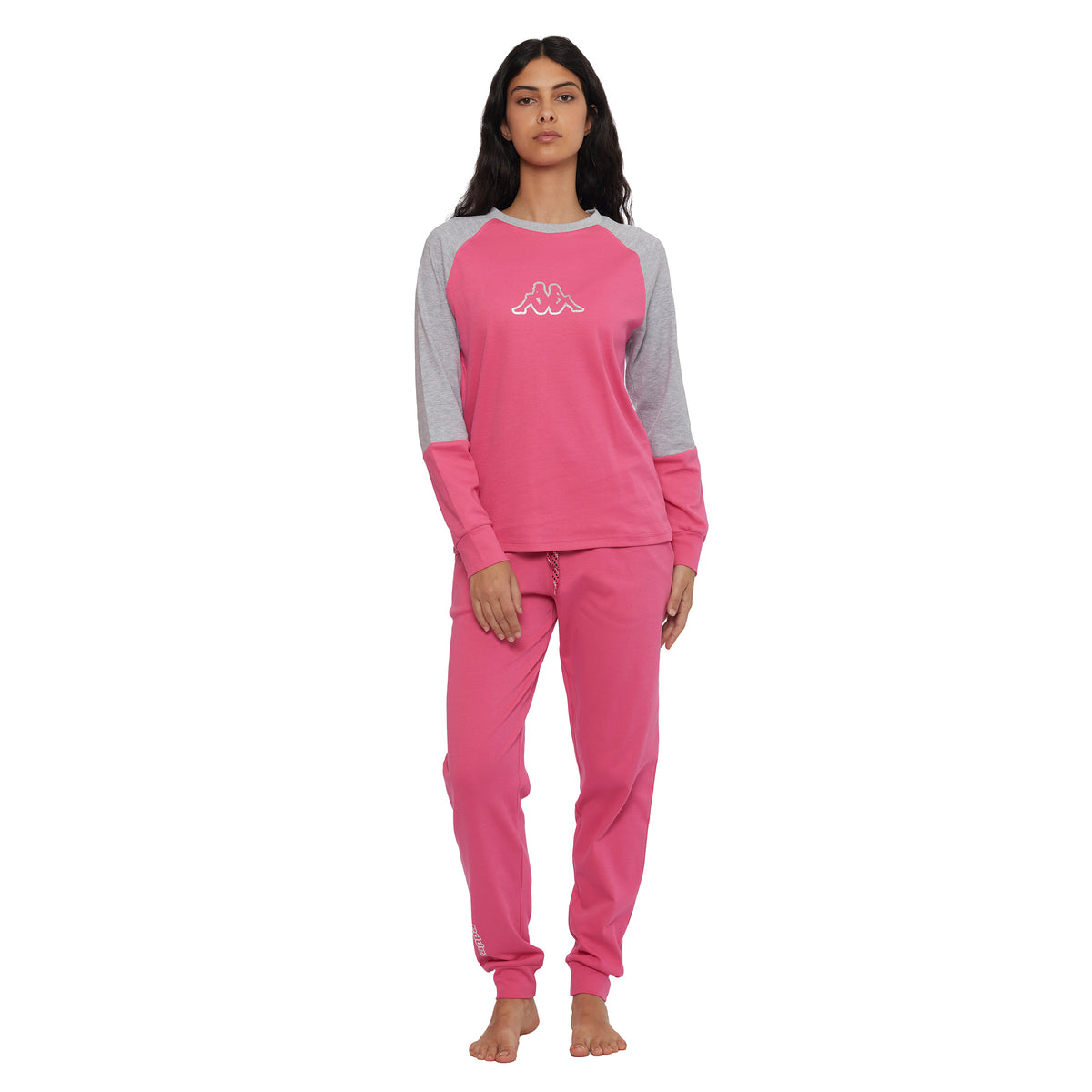 Pigiama donna Kappa in caldo cotone con logo KWW24711