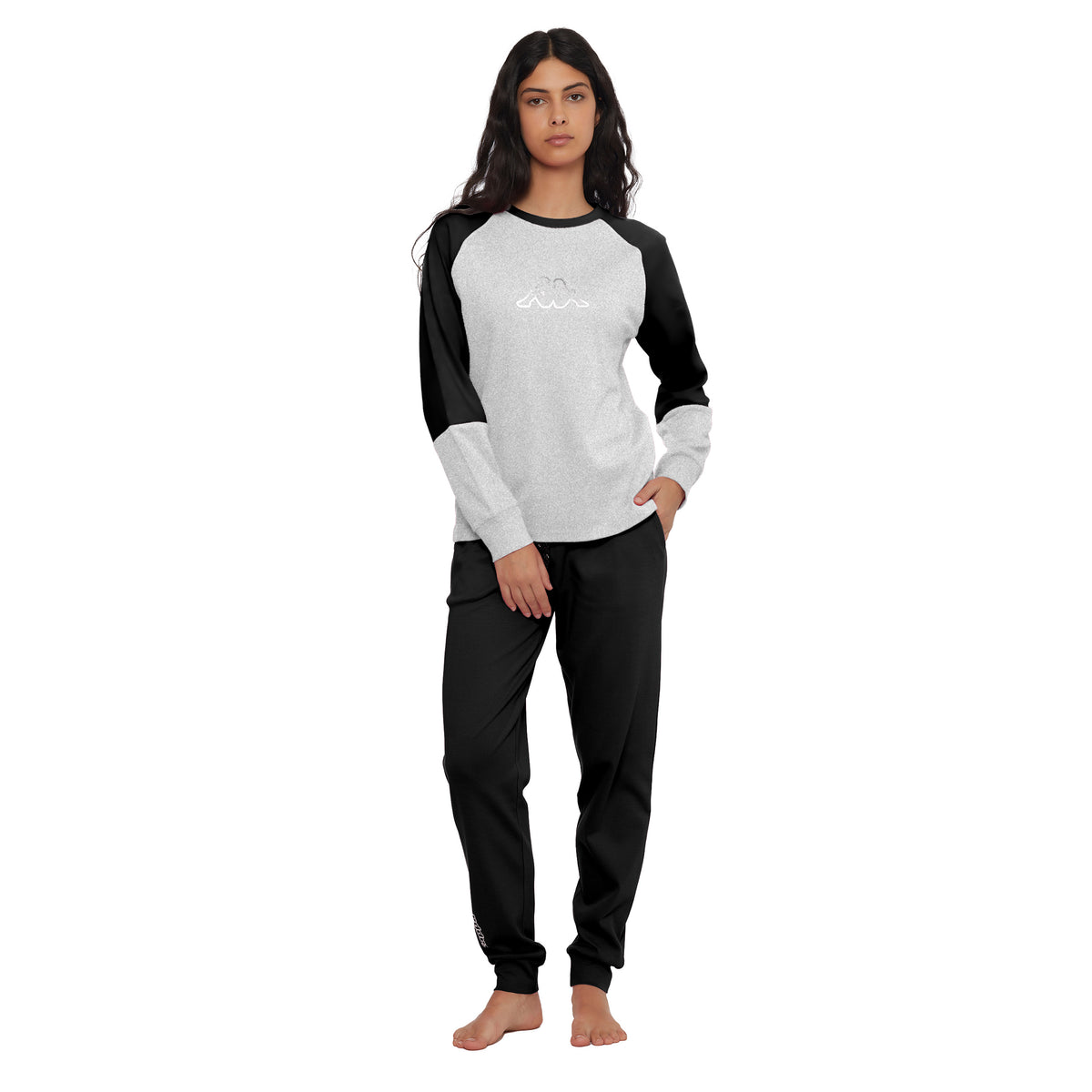 Pigiama donna Kappa in caldo cotone con logo KWW24711