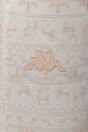 Pigiama donna invernale Kappa KWW22211 caldo cotone cipria