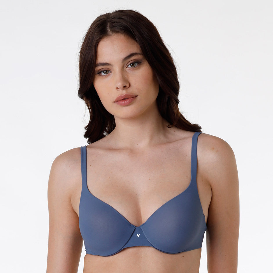 Reggiseno coppa preformata morbida con ferretto Lovable L09WP denim