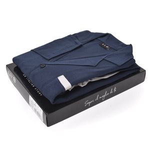 Pigiama uomo aperto Lovable L0CQ0 100% cotone blu navy