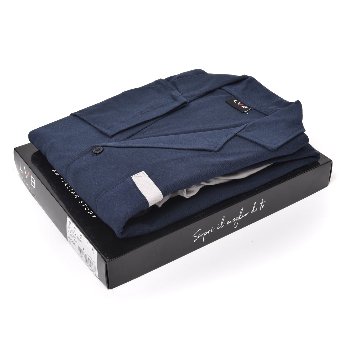 Pigiama uomo aperto Lovable L0CQ0 100% cotone blu navy