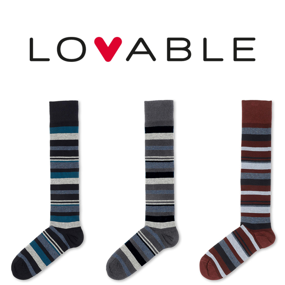 Calze Lunghe Uomo caldo cotone Set da 3 Lovable L0D5W