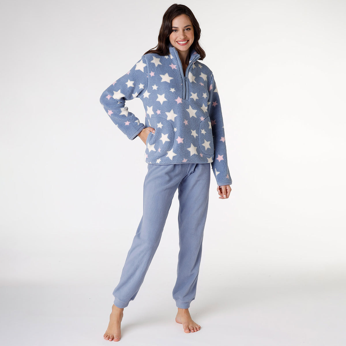 Pigiama Donna in caldo coral con stelline Lovable L0DNY
