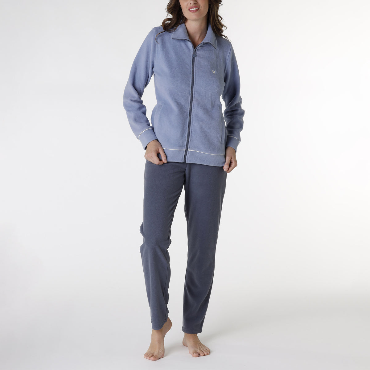 Pigiama Donna giacca con zip in caldo polar Lovable L0DO6