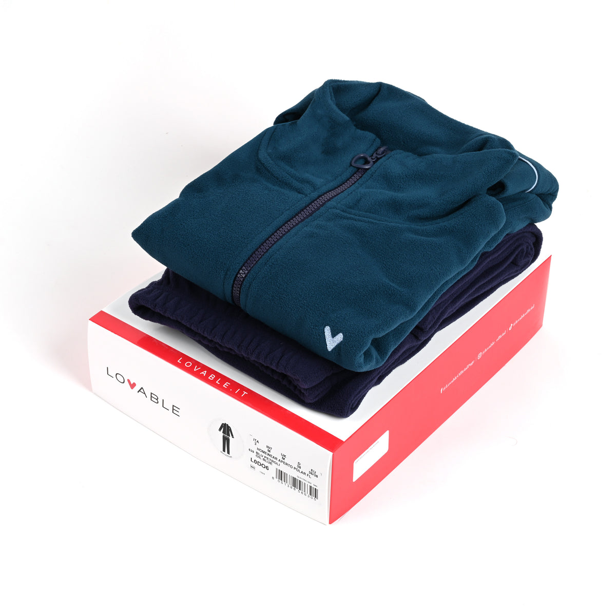 Pigiama Donna giacca con zip in caldo polar Lovable L0DO6
