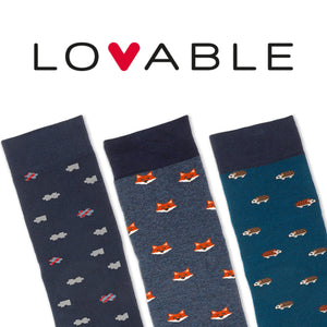 Calze Lunghe Uomo a fantasia Set da 3 pezzi Lovable L0DRH