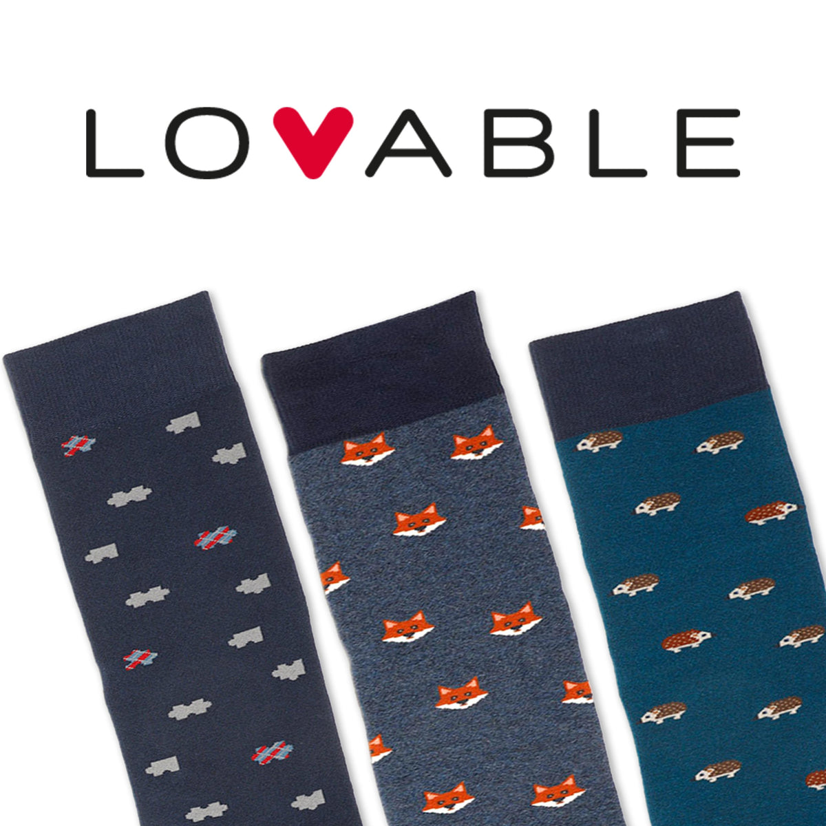Calze Lunghe Uomo a fantasia Set da 3 pezzi Lovable L0DRH