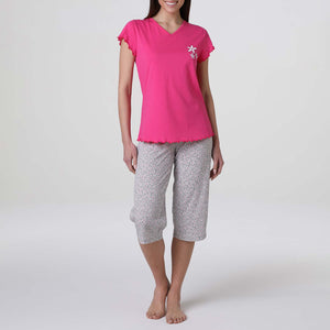 Pigiama donna pinocchietto cotone Lovable L0EQK