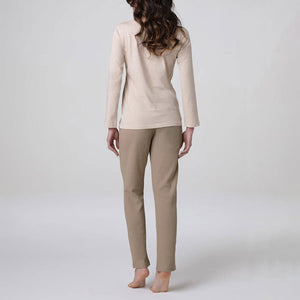 Pigiama donna pantalone effetto waffle cotone Lovable L0ETM