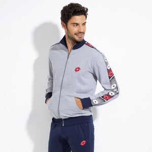 Tuta uomo Lotto LA1060 cotone primaverile grigio melange
