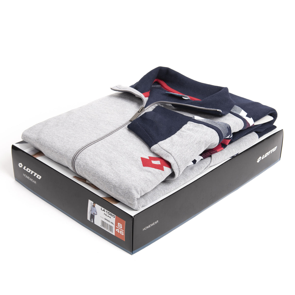 Tuta uomo Lotto LA1060 cotone primaverile grigio melange