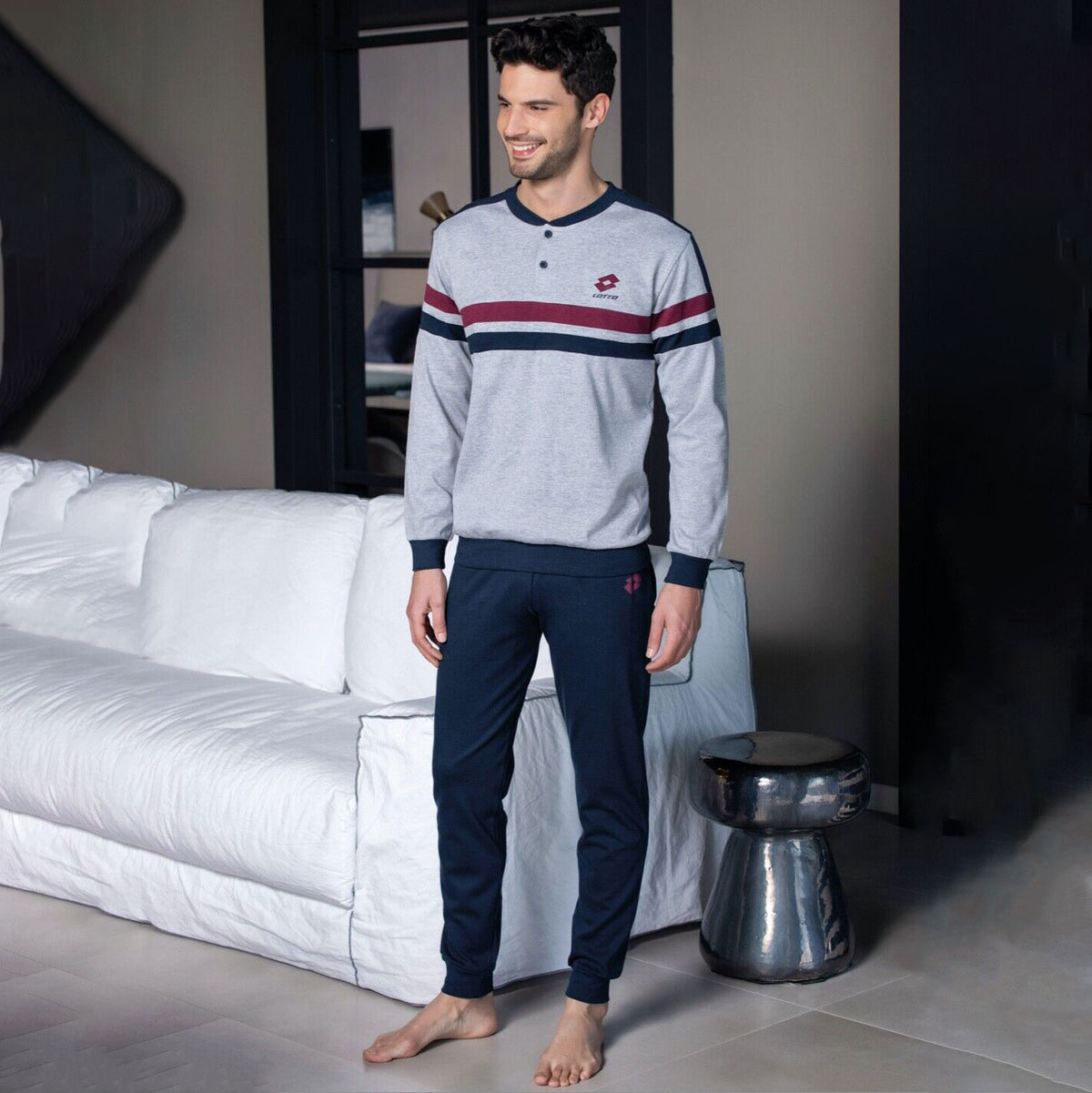 Pigiama uomo caldo cotone Lotto LP4076
