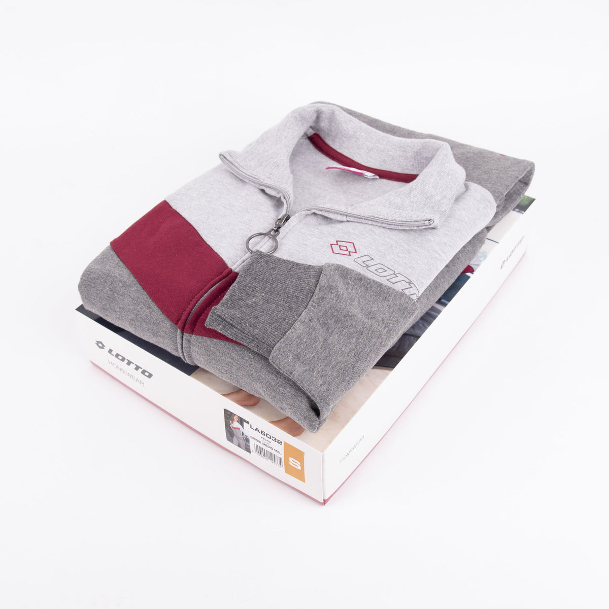 Tuta donna Lotto LA6032 aperto cotone felpato grigio medio melange