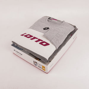 Pigiama donna Lotto LA6036 cotone felpato grigio medio melange