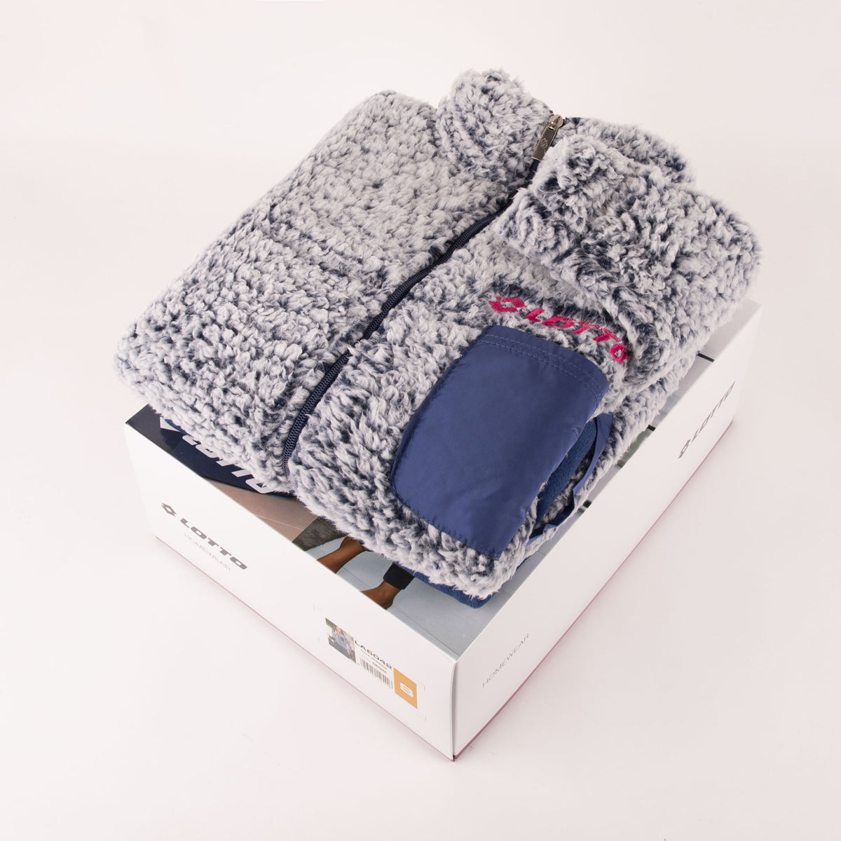 Tuta donna Lotto in sherpa caldissima e soffice giacca zip LA 6042 denim