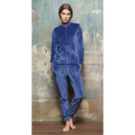 Tuta donna invernale Laura Biagiotti 96470 aperta velluto blu