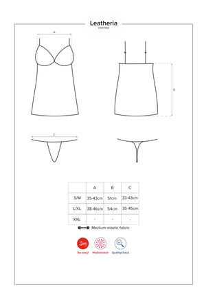 Sexy sottoveste + perizoma Obsessive leatheria chemise e thong
