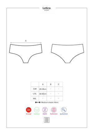 Sexy culotte short Obsessive letica shorties in pizzo nero