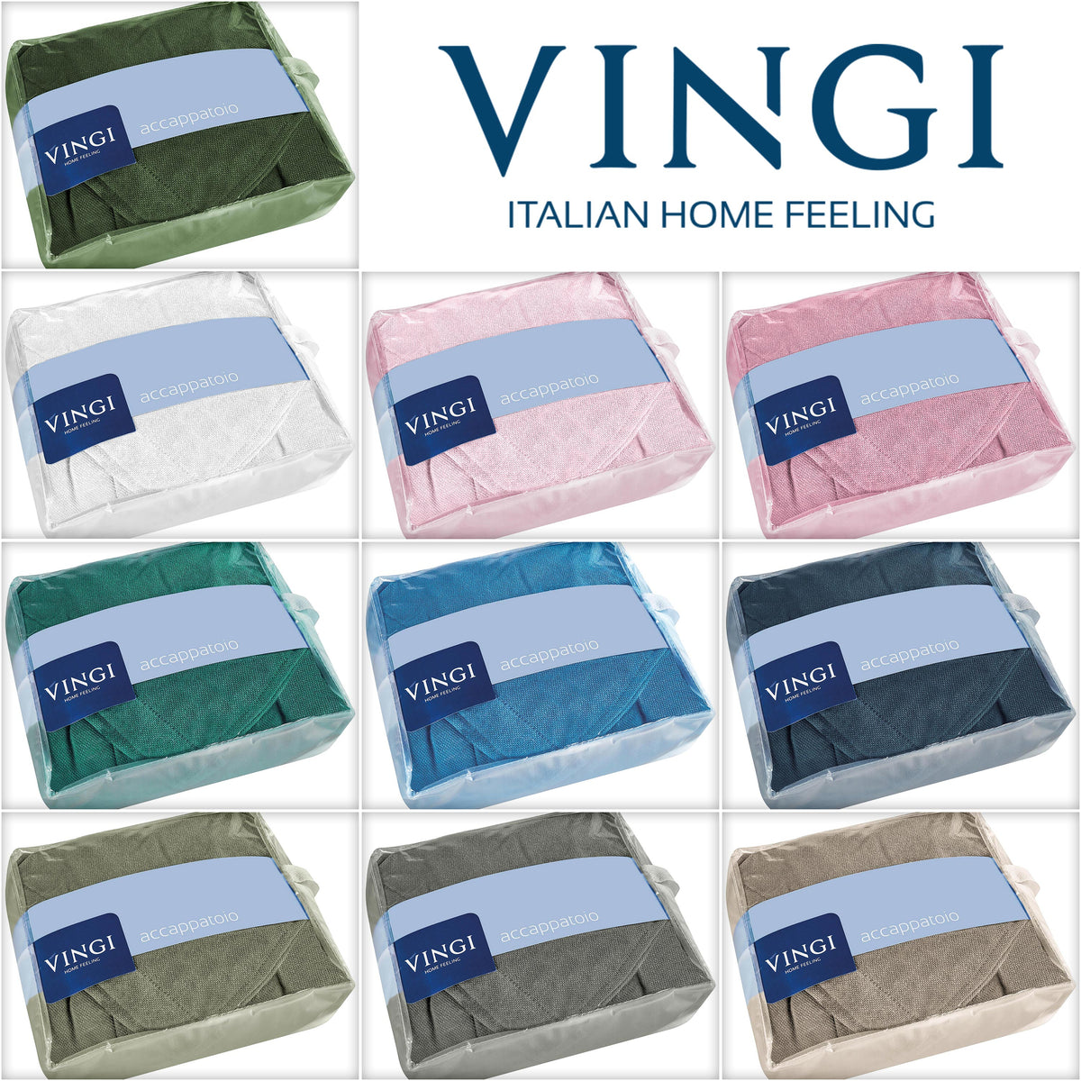 Accappatoio Vingi Lisbona unisex microspugna