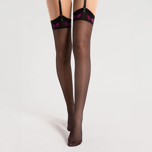 Calze per Reggicalze con fiocchetti decorativi Fiore Lola 20 Denari