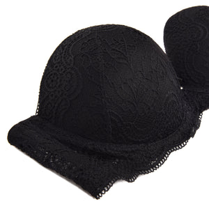 Reggiseno fascia super push up Lormar double extra pizzo