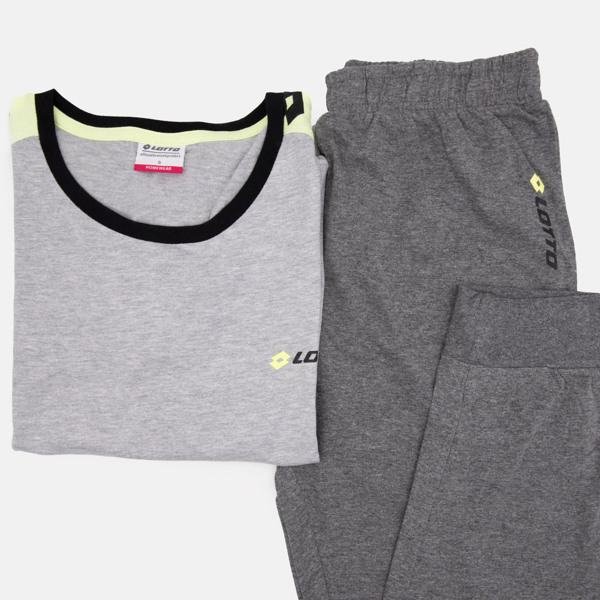 Pigiama donna Lotto LP3030 lungo cotone grigio melange