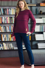 Pigiama donna Lotto LP1021 caldo cotone bordeaux