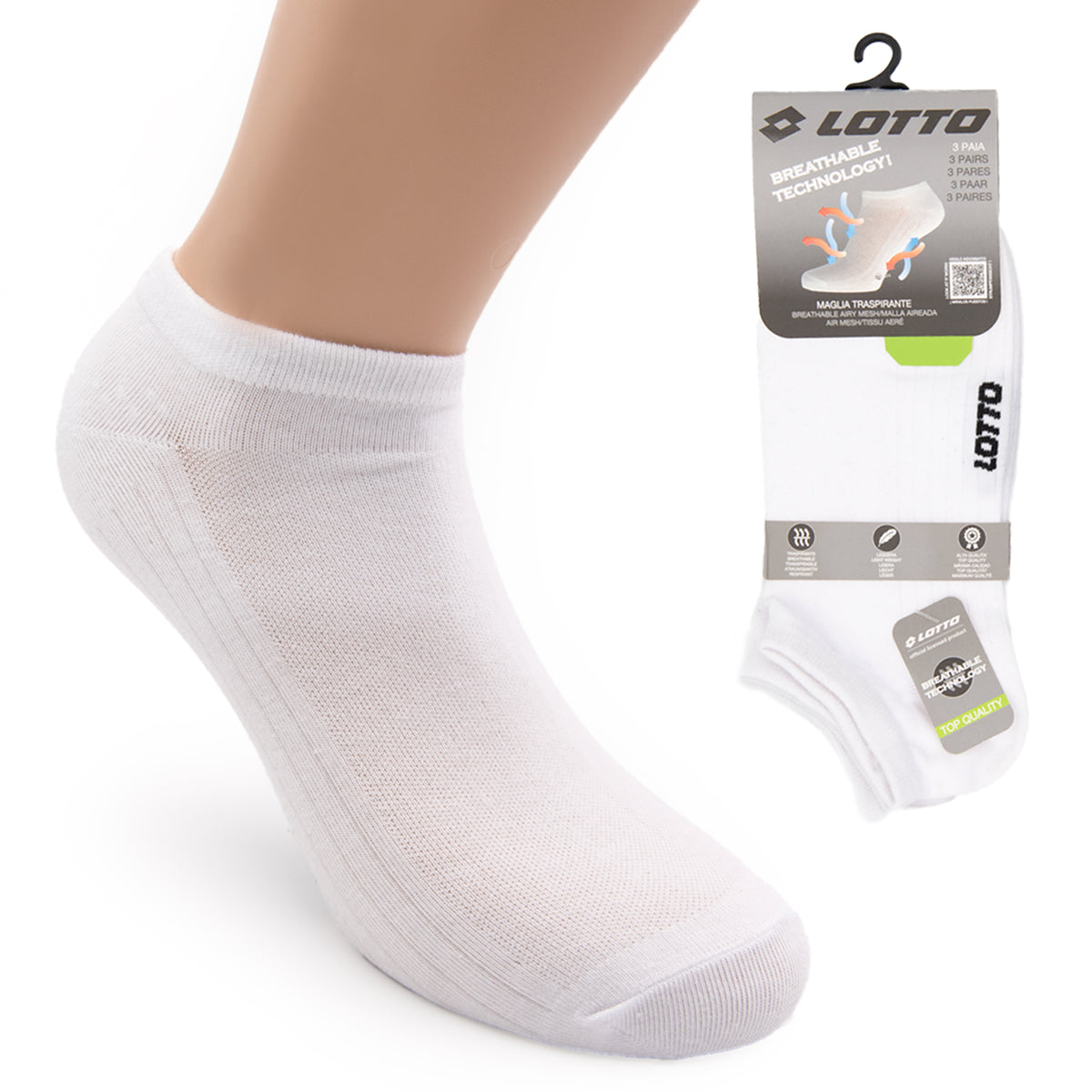 Minicalza fantasmini unisex Lotto traspirante 3 pezzi