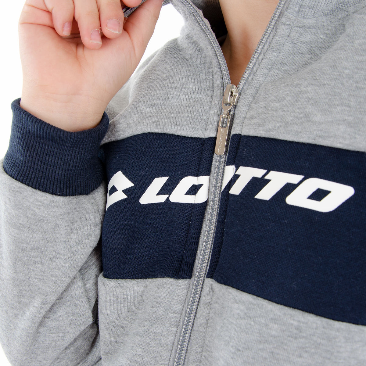 Tuta bambino Lotto LA1054 cotone felpato grigio