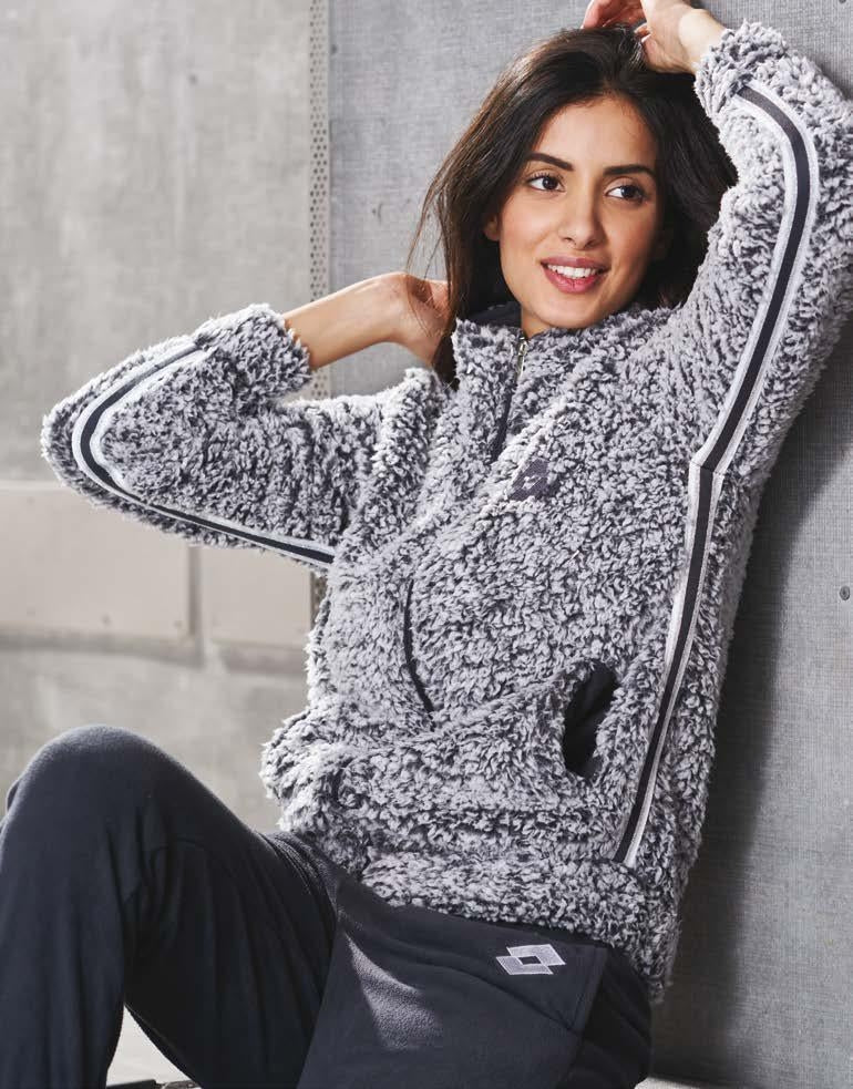 Pigiama donna tuta Lotto la3019 pile sherpa invernale grigio