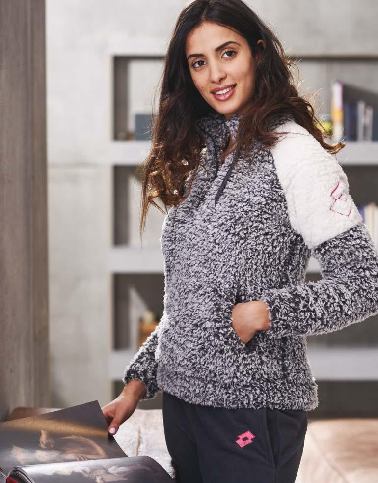 Pigiama donna tuta Lotto la3020 grigio invernale in pile