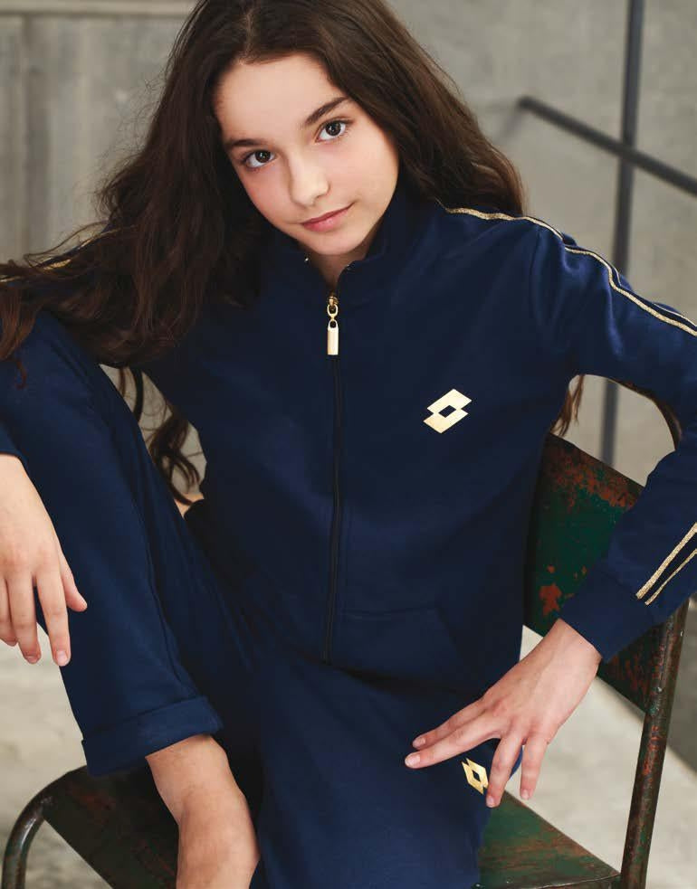 Pigiama bambina tuta Lotto la4501 blu cotone felpato