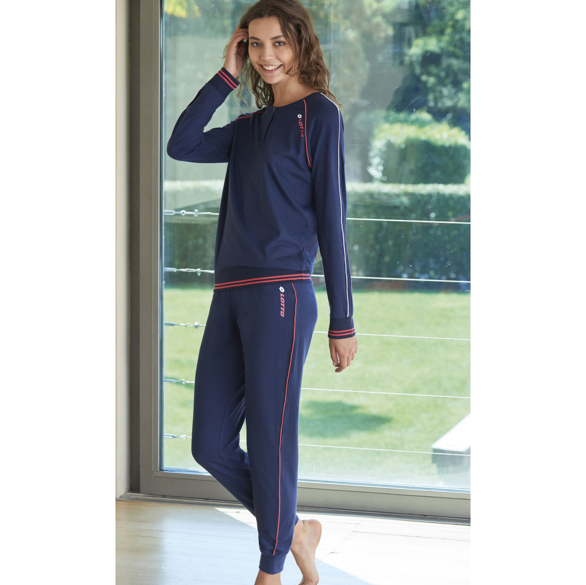 Pigiama donna Lotto LP3028 cotone blu