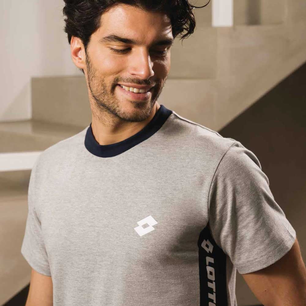 Pigiama uomo estivo Lotto lp5025 sportivo corto in cotone grigio