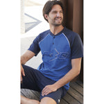 Pigiama uomo lotto LP5071 corto cotone bluette